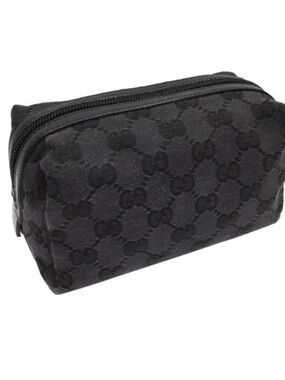 Gucci Black GG Monogram Cosmetic Bag PGucci Black GG Monogram Cosmetic Bag Pouch